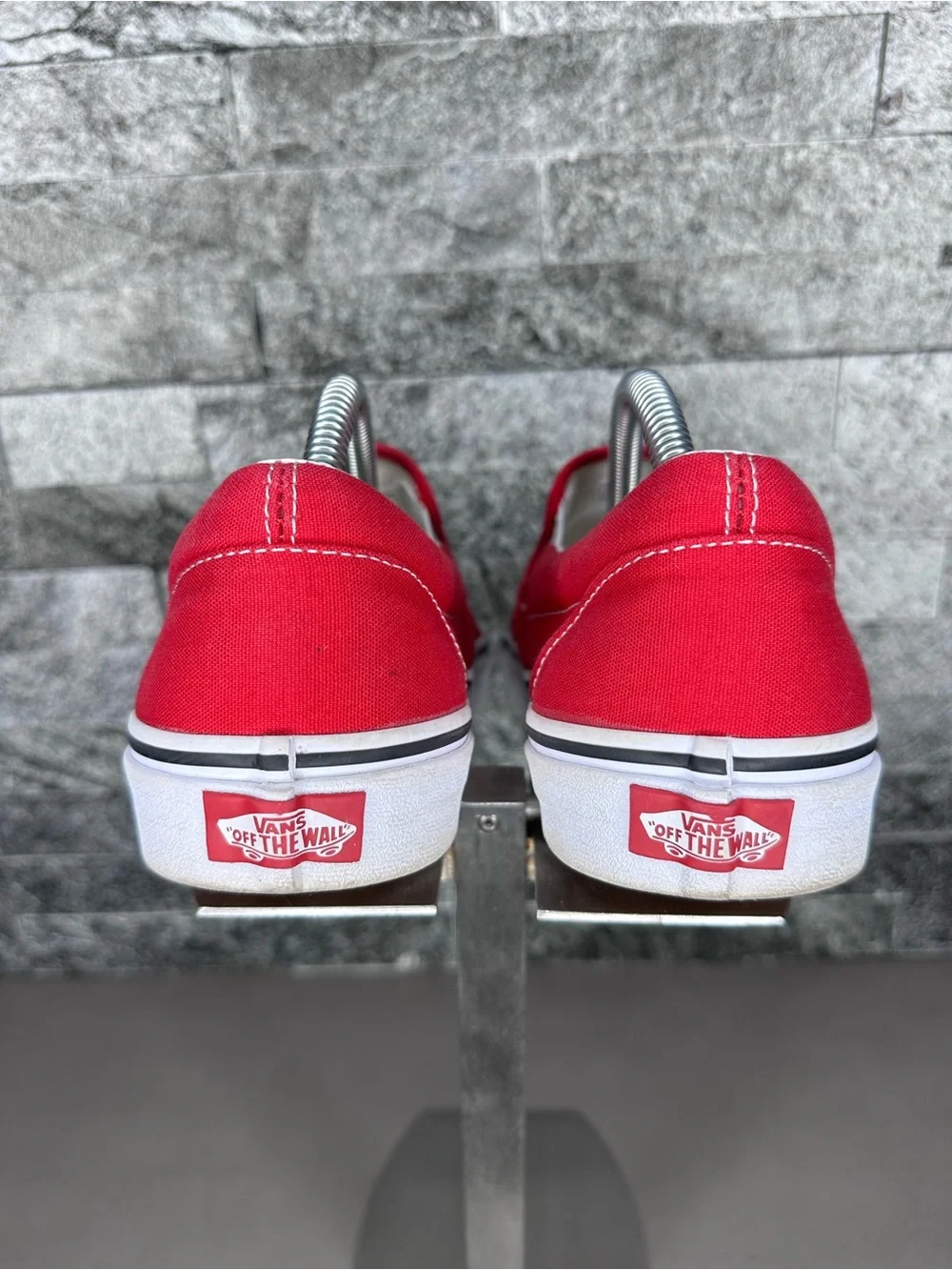 Vans Classic Slip-on Checker Flame Racing Red M9.5/W11